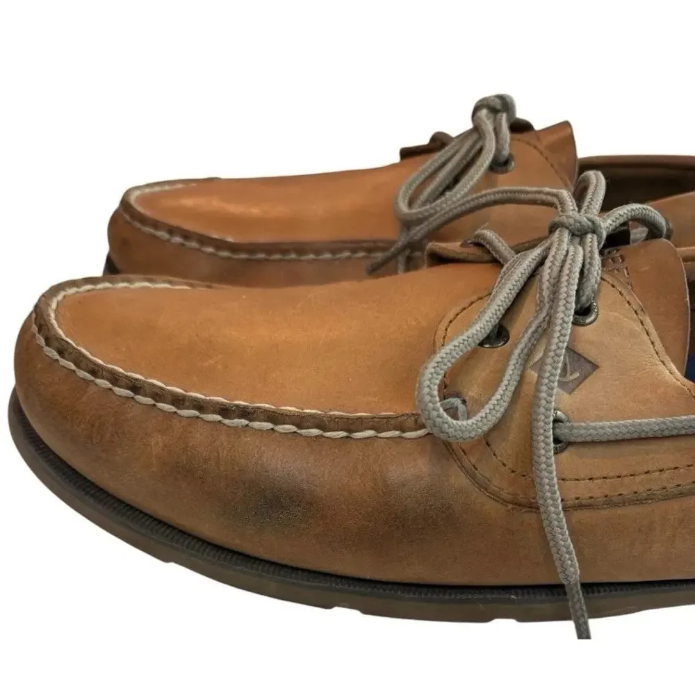 Sperry Top-Sider Authentic Original 2-Eye Boat Shoes Men’s 13M Tan Leather